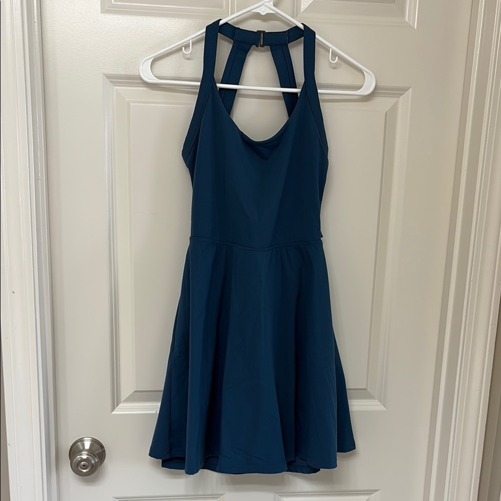Blue Open Back Athletic Dress